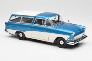 Opel Rekord P1 Caravan Blue Metallic Minichamps 1:18 180043210 Diecast - image 6 of 8