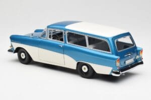 Opel Rekord P1 Caravan Blue Metallic Minichamps 1:18 180043210 Diecast - image 7 of 8