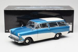 Opel Rekord P1 Caravan Blue Metallic Minichamps 1:18 180043210 Diecast - image 8 of 8