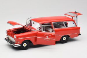 Opel Rekord P1 Caravan Feuerwehr Neuenkirchen Minichamps 1:18 180043291 Diecast - image 2 of 8