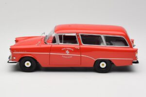 Opel Rekord P1 Caravan Feuerwehr Neuenkirchen Minichamps 1:18 180043291 Diecast - image 4 of 8