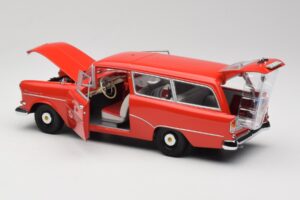 Opel Rekord P1 Caravan Feuerwehr Neuenkirchen Minichamps 1:18 180043291 Diecast - image 5 of 8