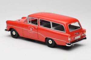 Opel Rekord P1 Caravan Feuerwehr Neuenkirchen Minichamps 1:18 180043291 Diecast - image 7 of 8