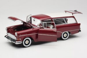 Opel Rekord P1 Caravan Red Minichamps 1:18 180043211 Diecast - image 2 of 8