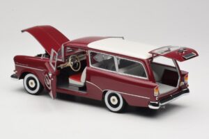 Opel Rekord P1 Caravan Red Minichamps 1:18 180043211 Diecast - image 5 of 8
