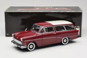 Opel Rekord P1 Caravan Red Minichamps 1:18 180043211 Diecast - image 8 of 8