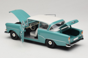 Opel Rekord P1 Turquoise Blue Minichamps 1:18 180043200 Diecast - image 5 of 8