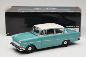 Opel Rekord P1 Turquoise Blue Minichamps 1:18 180043200 Diecast - image 8 of 8