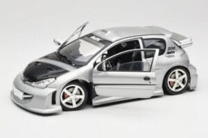 Peugeot 206 MTK Silver Solido 1:18 1817 Diecast - image 2 of 8