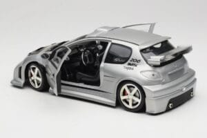 Peugeot 206 MTK Silver Solido 1:18 1817 Diecast - image 5 of 8