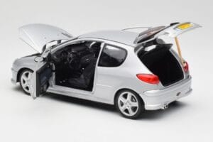 Peugeot 206 RC Aluminium Silver Norev 1:18 184726 Diecast - image 5 of 8