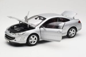 Peugeot 407 Coupe Silver Norev 1:18 184747 Diecast - image 2 of 8
