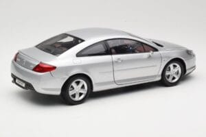 Peugeot 407 Coupe Silver Norev 1:18 184747 Diecast - image 3 of 8