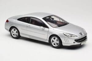 Peugeot 407 Coupe Silver Norev 1:18 184747 Diecast - image 6 of 8