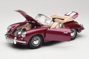Porsche 356B Cabriolet Aubergine Bburago 1:18 3021-M4 Diecast - image 2 of 8