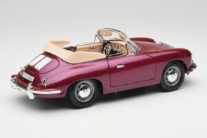 Porsche 356B Cabriolet Aubergine Bburago 1:18 3021-M4 Diecast - image 3 of 8