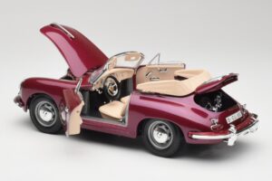 Porsche 356B Cabriolet Aubergine Bburago 1:18 3021-M4 Diecast - image 5 of 8