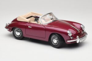 Porsche 356B Cabriolet Aubergine Bburago 1:18 3021-M4 Diecast - image 6 of 8