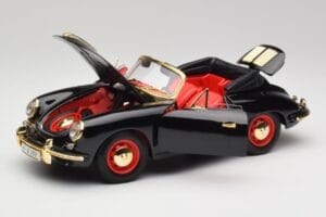 Porsche 356B Cabriolet Black Bburago 1:18 3031D Diecast - image 2 of 8