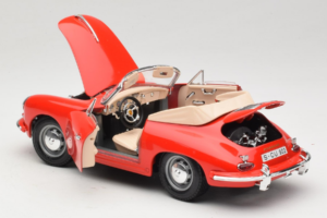 Porsche 356B Cabriolet Red Tchibo 1:18 45703 Diecast - image 5 of 8