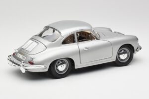 Porsche 356B Silver Bburago 1:18 3021-M1 Diecast - image 3 of 8
