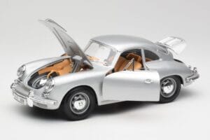 Porsche 356B Silver & Brown Interior Bburago 1:18 3021-M2 Diecast - image 2 of 8
