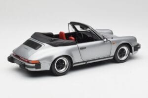 Porsche 911 930 Carrera 3.2 Cabriolet Grey Metallic Minichamps 1:18 100063034 Diecast - image 3 of 8