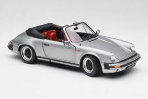 Porsche 911 930 Carrera 3.2 Cabriolet Grey Metallic Minichamps 1:18 100063034 Diecast - image 6 of 8