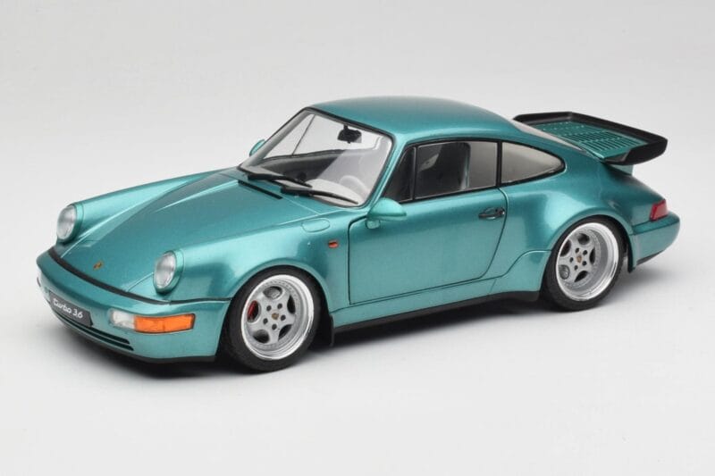 Porsche 911 964 Turbo Wimbledon Green Metallic Solido 1:18 S1803407 Diecast