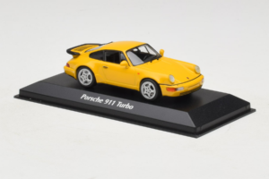Porsche 911 964 Turbo Yellow MaxiChamps 1:43 940069104 Diecast - image 3 of 4