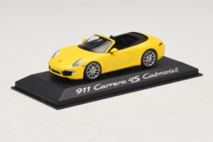 Porsche 911 991 Carrera 4S Cabriolet Yellow Minichamps 1:43 WAP0201120C Diecast - image 2 of 5
