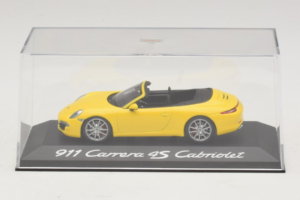 Porsche 911 991 Carrera 4S Cabriolet Yellow Minichamps 1:43 WAP0201120C Diecast - image 4 of 5