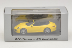 Porsche 911 991 Carrera 4S Cabriolet Yellow Minichamps 1:43 WAP0201120C Diecast - image 5 of 5