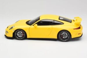 Porsche 911 991 GT3 Racing Yellow & Silver Wheels Minichamps 1:18 110062722 Diecast - image 4 of 8