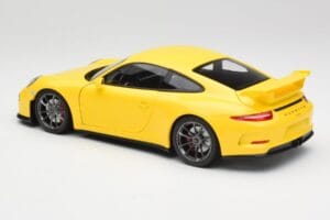 Porsche 911 991 GT3 Racing Yellow & Silver Wheels Minichamps 1:18 110062722 Diecast - image 7 of 8