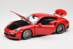 Porsche 911 991 Turbo S Guards Red Minichamps 1:18 110067122 Diecast - image 2 of 8