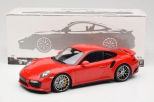 Porsche 911 991 Turbo S Guards Red Minichamps 1:18 110067122 Diecast - image 8 of 8