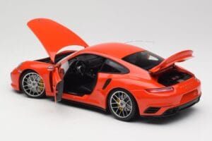 Porsche 911 991 Turbo S Lava Orange Minichamps 1:18 110067120 Diecast - image 5 of 8