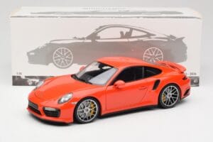 Porsche 911 991 Turbo S Lava Orange Minichamps 1:18 110067120 Diecast - image 8 of 8