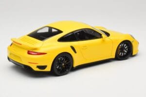 Porsche 911 991 Turbo S Yellow With Black Wheels Minichamps 1:18 110062321 Diecast - image 3 of 8