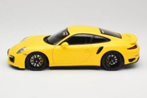 Porsche 911 991 Turbo S Yellow With Black Wheels Minichamps 1:18 110062321 Diecast - image 4 of 8