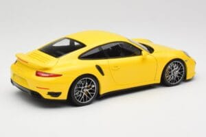 Porsche 911 991 Turbo S Yellow With Silver Wheels Minichamps 1:18 110062322 Diecast - image 3 of 8