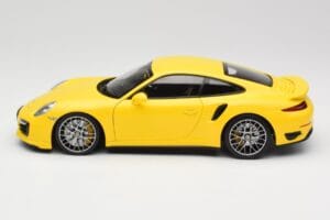 Porsche 911 991 Turbo S Yellow With Silver Wheels Minichamps 1:18 110062322 Diecast - image 4 of 8