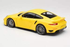 Porsche 911 991 Turbo S Yellow With Silver Wheels Minichamps 1:18 110062322 Diecast - image 5 of 8