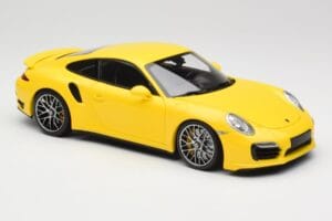 Porsche 911 991 Turbo S Yellow With Silver Wheels Minichamps 1:18 110062322 Diecast - image 6 of 8