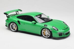 Porsche 911 991.1 GT3 RS Lizard Green & Silver Wheels Minichamps 1:18 153066229 Diecast - image 4 of 6