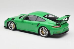 Porsche 911 991.1 GT3 RS Lizard Green & Silver Wheels Minichamps 1:18 153066229 Diecast - image 5 of 6
