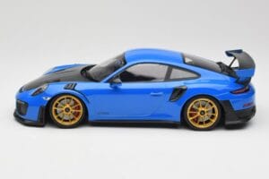Porsche 911 991.2 GT2 RS Blue With Golden Wheels Minichamps 1:18 155068302 Diecast - image 3 of 6