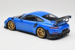 Porsche 911 991.2 GT2 RS Blue With Golden Wheels Minichamps 1:18 155068302 Diecast - image 5 of 6