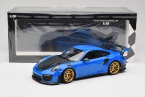 Porsche 911 991.2 GT2 RS Blue With Golden Wheels Minichamps 1:18 155068302 Diecast - image 6 of 6